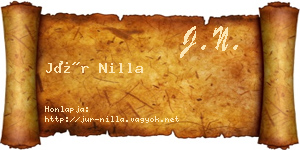 Jür Nilla névjegykártya